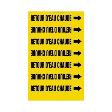 Accuform FRENCH PIPE MARKER RETOUR D ft EAU CRPK427STE CRPK427STE